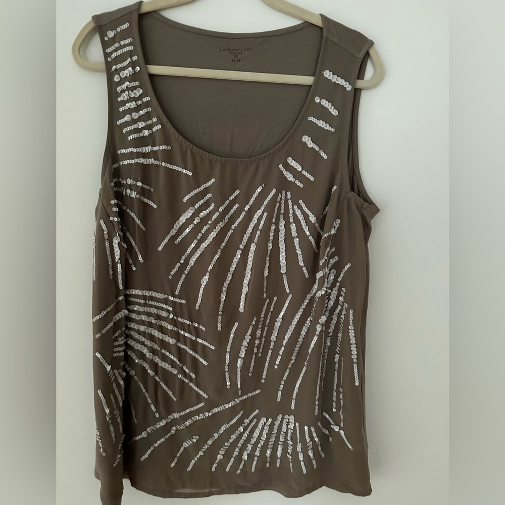 Original Coldwater Creek Sequined Tank